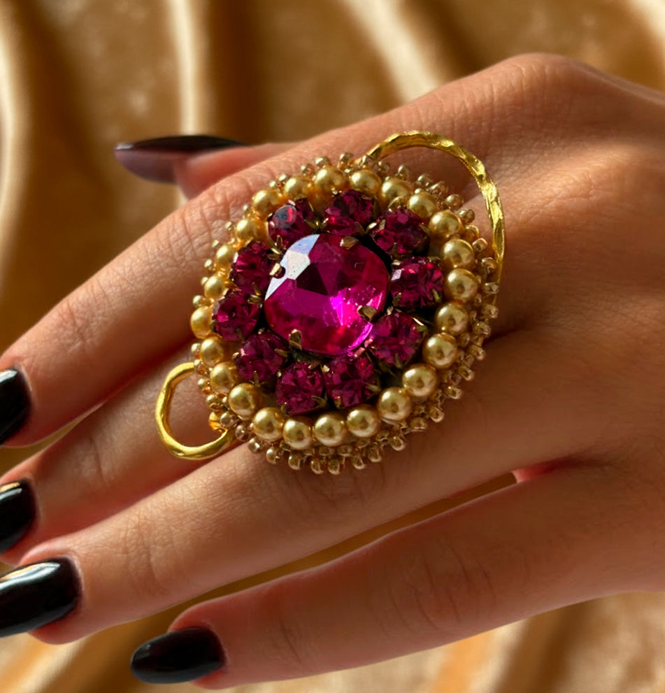 Anello Saturno - Fucsia