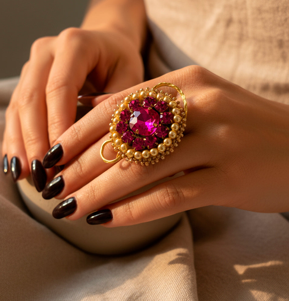 Anello Saturno - Fucsia