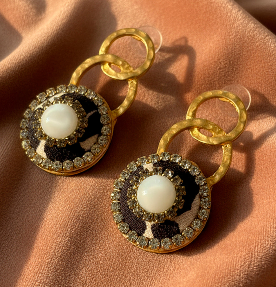 Orecchini Chic Tigrato Black and White