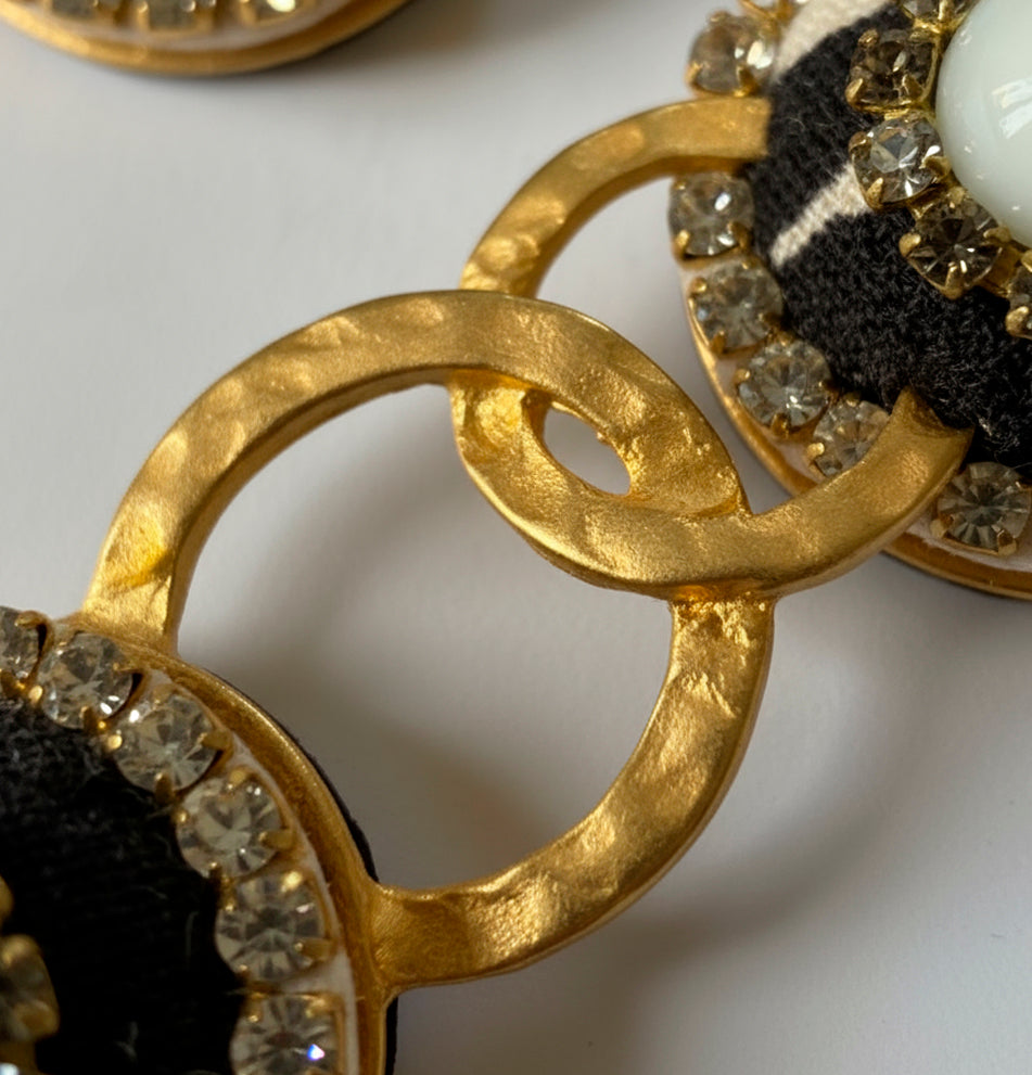 Orecchini Chic Tigrato Black and White